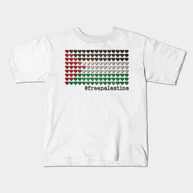 Free Palestine Kids T-Shirt by Mr.FansArt